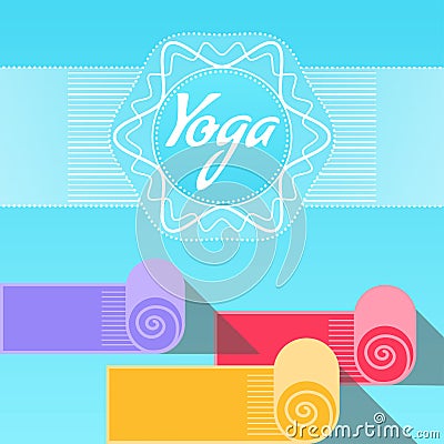 Template of poster for International Yoga Day. Vector Illustration