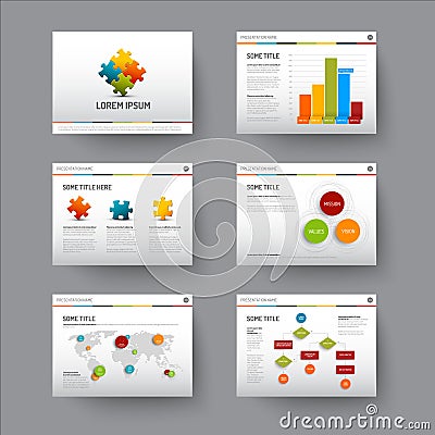 Template for presentation slides Vector Illustration