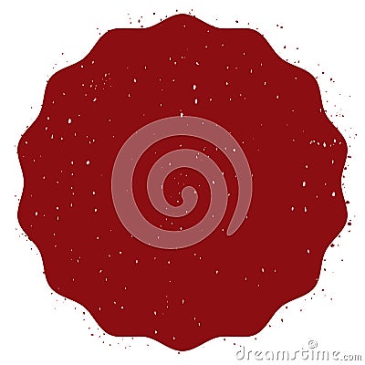 Red and round eroded stamp template, Vector Illustration Vector Illustration