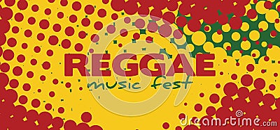 Template of reggae music festival. Vector layout Vector Illustration