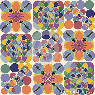 The template sample pattern circles Vector Illustration