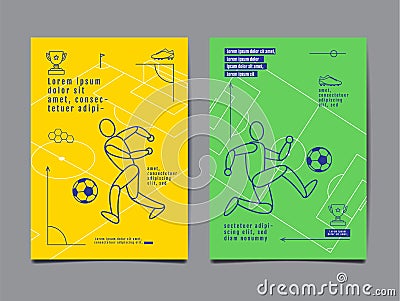 Template Sport Layout Design, Flat Design, single line, Graphic Vector Illustration