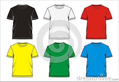 T shirt Template blank, Vector Vector Illustration