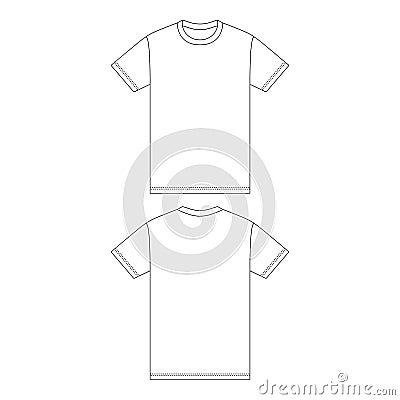 Template t-shirt vector illustration flat sketch design Vector Illustration