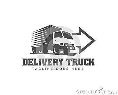 Truck Logo, cargo logo, delivery cargo trucks, Logistic logo Vector Illustration