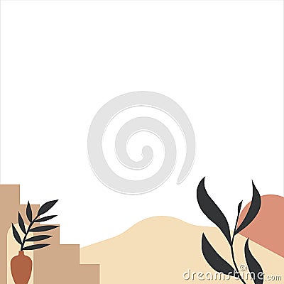 Bohemian footers Leaf Exotic Vector Illustration