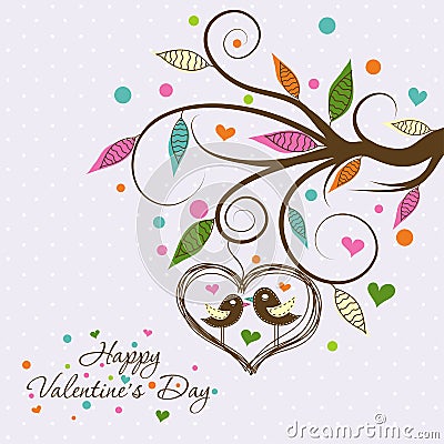 Template Valentine greeting card, vector Vector Illustration