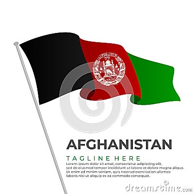 Template vector Afghanistan flag modern design Vector Illustration