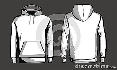 Template white sweatshirt Vector Illustration