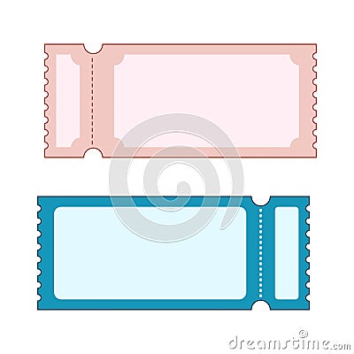 Templates blank coupon, ticket, label and tag, Vector Illustration