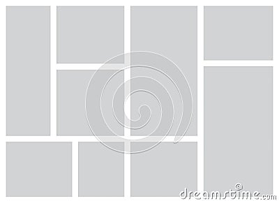 Templates collage frames for photo or illustration. Vector Illustration