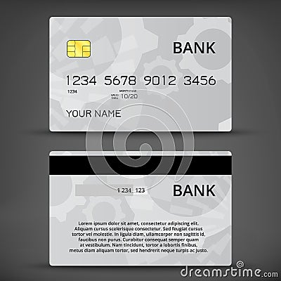 Templates of credit cards design Vector Illustration