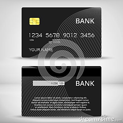 Templates of credit cards design Vector Illustration