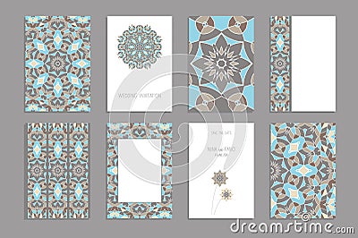 Template for greeting and business cards, brochures, covers. Vector Illustration