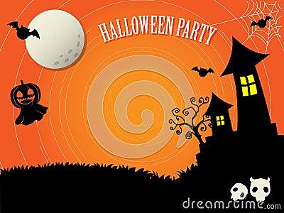 Templates for Halloween look like scary. Vector Illustration