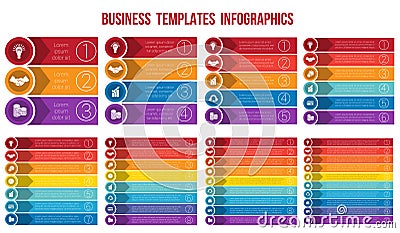 Templates infographics from strips, arrows of circlesÐ± business Vector Illustration