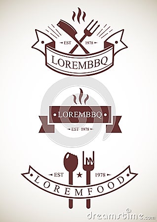 Templates restaurant logos Vector Illustration