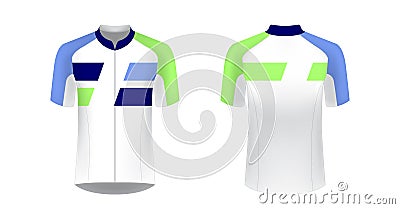 Templates of sportswear designs for sublimation printing. Uniform blank for triathlon, cycling, running competition, marathon and Stock Photo