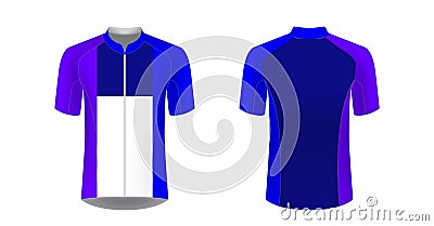 Templates of sportswear designs for sublimation printing. Uniform blank for triathlon, cycling, running competition, marathon and Stock Photo