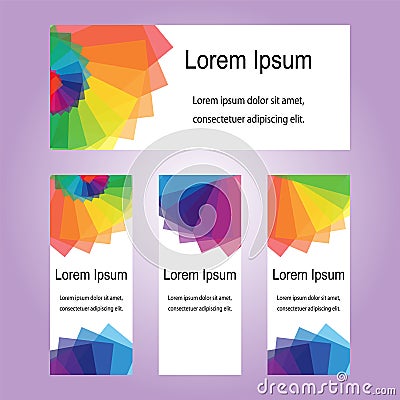 Templates for Visiting Cards, Labels, Fliers, Banners, Badges, Posters, Stickers and Advertising Actions Vector Illustration