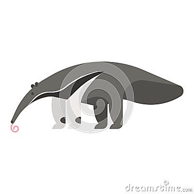 TemplateVector flat style illustration of anteater. Vector Illustration