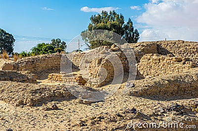 Temple of Ain-al-Muftella. Egypt Stock Photo