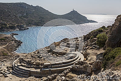 Temple of Aphrodite in Knidos, Datca, Mugla, Turkey Stock Photo