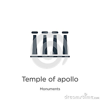 Temple of apollo icon vector. Trendy flat temple of apollo icon from monuments collection isolated on white background. Vector Vector Illustration