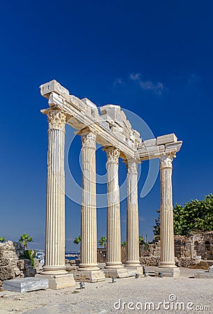 Temple of Apollon, Side, Turkey Editorial Stock Photo