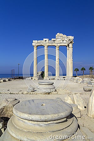 Temple of Apollon, Side, Turkey Stock Photo