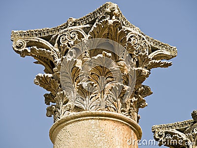 Temple of Artemis, Jerash Stock Photo