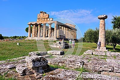 The Temple of Athena Paestum Italy Editorial Stock Photo
