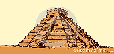 Temple Of The Aztecs. Vector Drawing | CartoonDealer.com #76104679