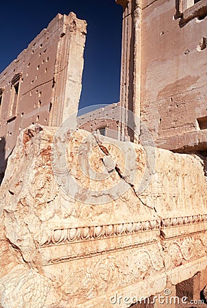 Temple of Bel at Palmyra in Syria Stock Photo