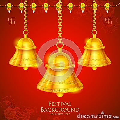 Temple Bell Vector Illustration