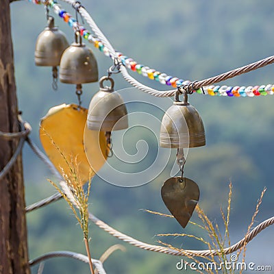 Temple bell Stock Photo