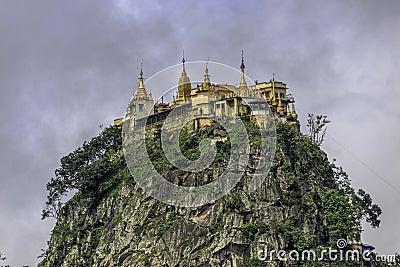 Mount Popa Monastery and Temple, Myanmar, Burma, Asia Editorial Stock Photo