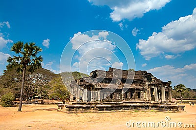 Temple in Cambodia`s Angkor Wat Stock Photo