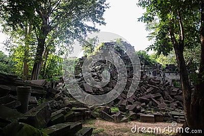 temple in Cambodia view in the afternoon, forming a perfect scenario for the Tomb Raider movie . Cambodia on August 8, 2017 Editorial Stock Photo