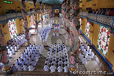 Temple cao dai Stock Photo