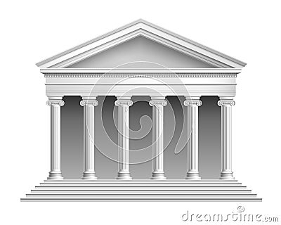 Temple with colonnade Vector Illustration