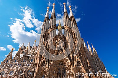 Temple Expiatori de la Sagrada Familia - Barcelona Spain Editorial Stock Photo