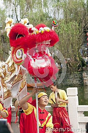 The Temple Fair in chinese village Editorial Stock Photo