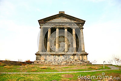 The Temple of Garni is Greco-Roman colonnaded building near Yerevan , Armenia Stock Photo