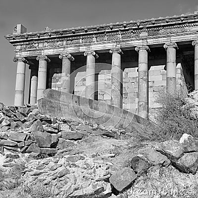 The Temple of Garni is hellenistic temple in Garni, Armenia. Stock Photo