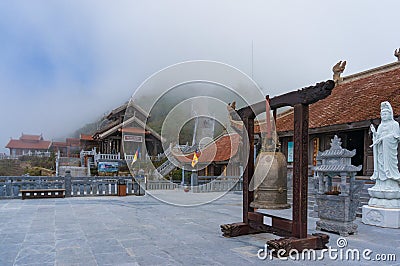 Temple grounds on the way to Fansipan Summit Editorial Stock Photo