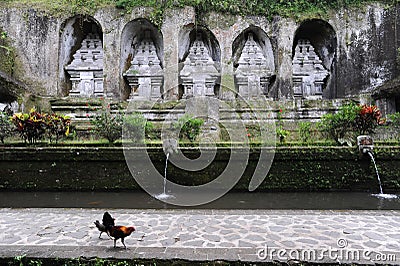 Temple of Gunung Kawi at Tampaksiring Stock Photo