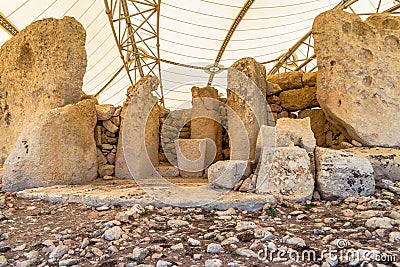 Temple Of Hagar Qim Stock Photo