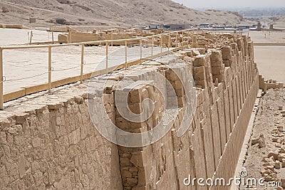 Temple of Hatshepsut, in the Deir el Bahari complex, on the west bank of the Nile River, near the Valley of the Kings Stock Photo