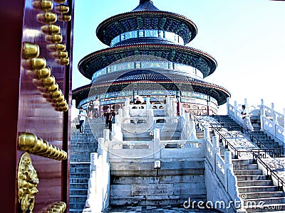 Temple of Heaven, Beijing, China. Tourism, art, architecture, beauty and history Editorial Stock Photo